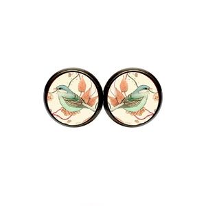 Minty Bird Earrings - Green Nature